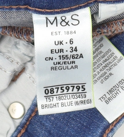Marks and Spencer Women's Blue Skinny Jeans Size 6