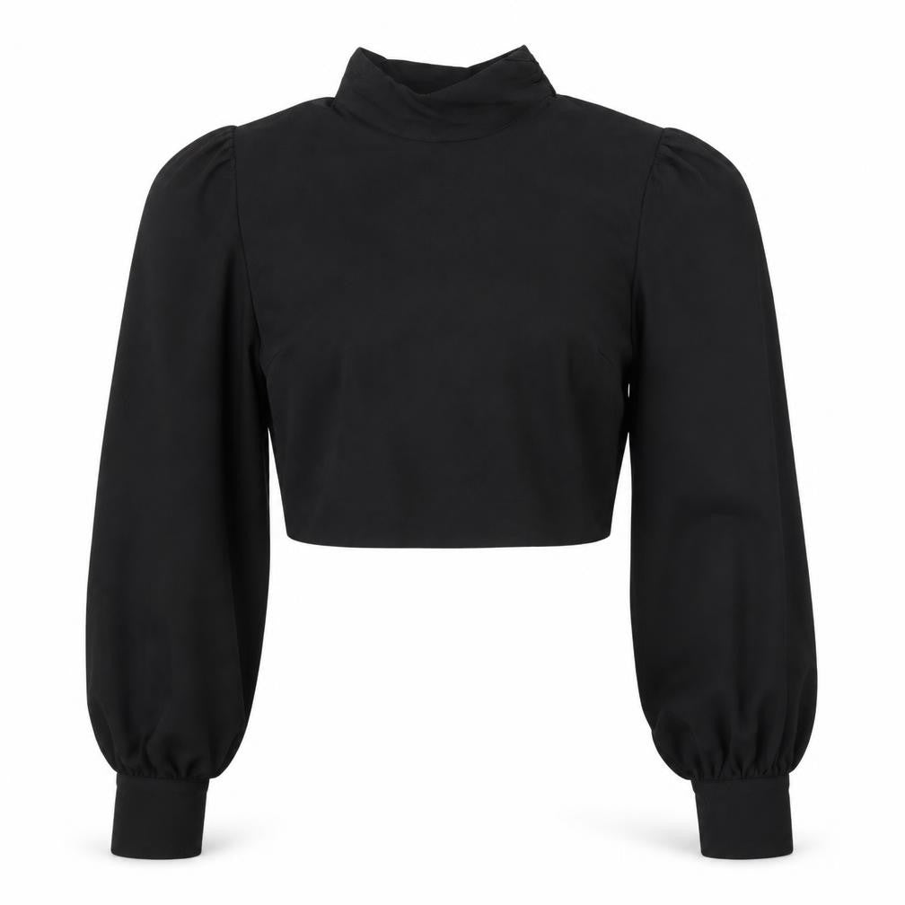In The Style Women's Black Cropped Blouse, Size 10