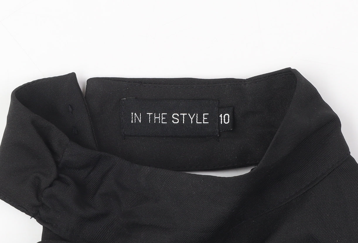 In The Style Women's Black Cropped Blouse, Size 10