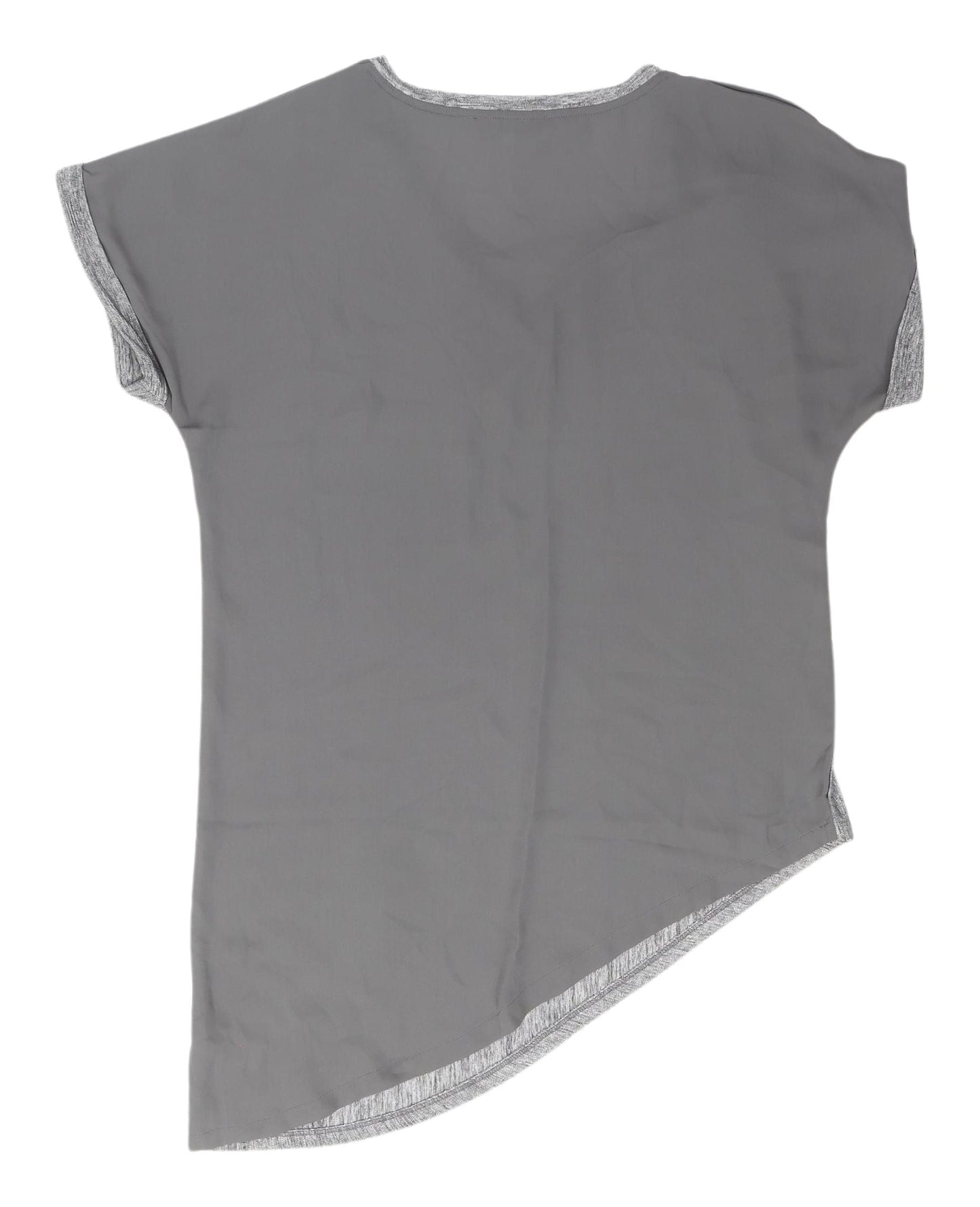 Next Women's Grey Asymmetrical V-Neck Top Size 12
