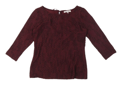 Marks & Spencer Women's Red 3/4 Sleeve Blouse