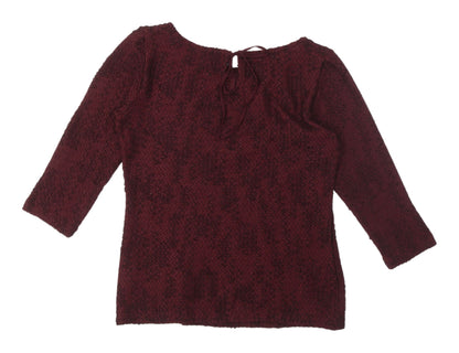 Marks & Spencer Women's Red 3/4 Sleeve Blouse