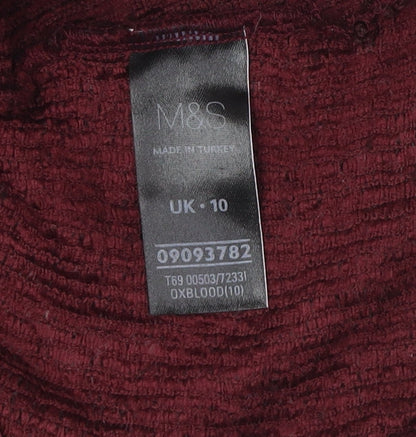 Marks & Spencer Women's Red 3/4 Sleeve Blouse