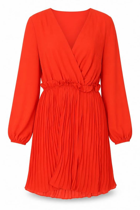 In The Style Women's Red Wrap Dress, Size 10, Casual Party