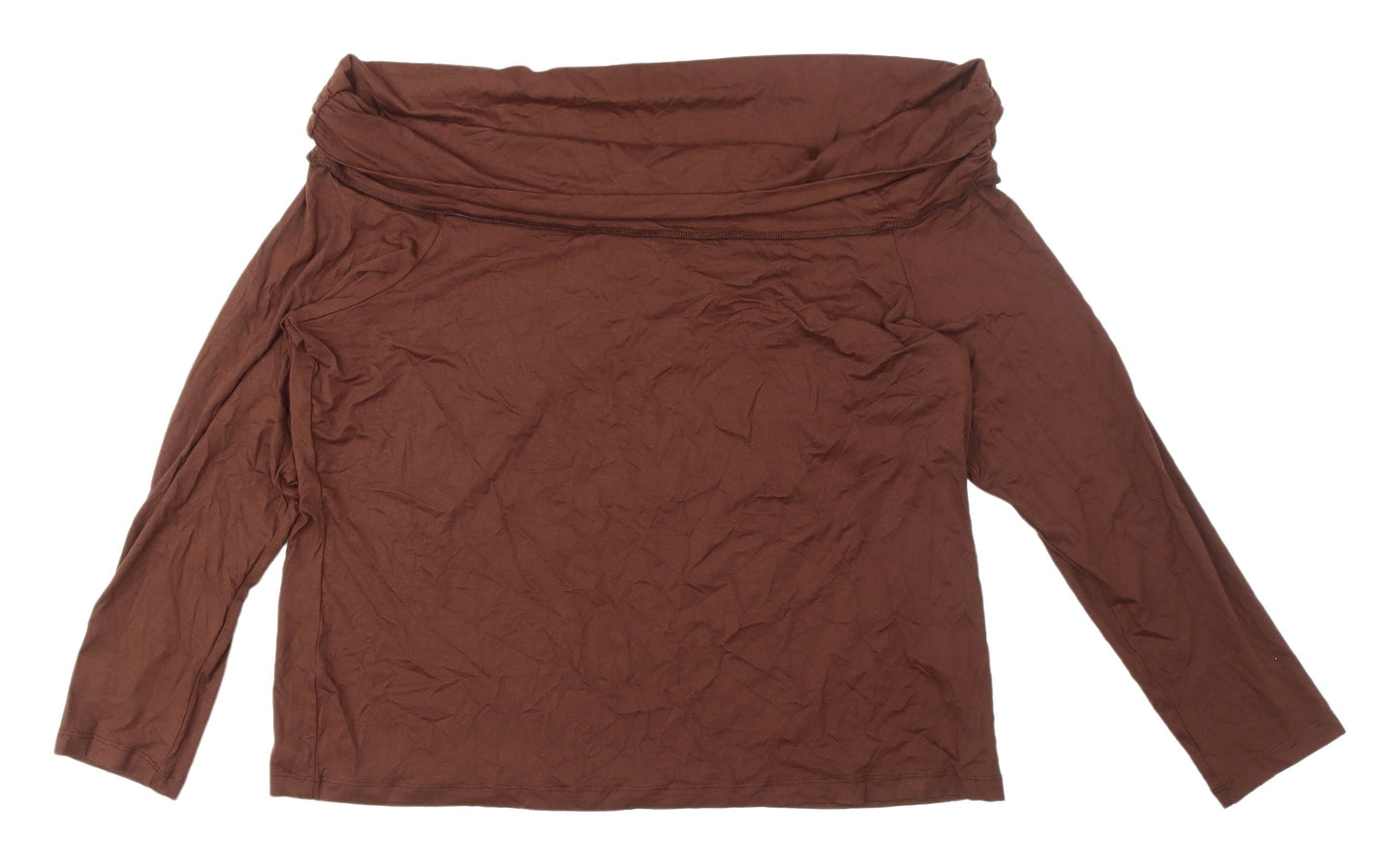 Marks and Spencer Women's Brown Off-Shoulder Blouse