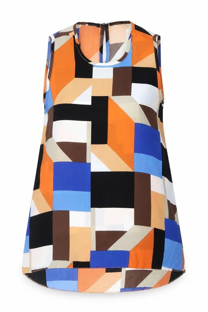 Dorothy Perkins Women's Multicoloured Geometric Tank - Size 12