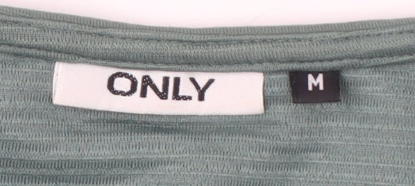 Only Women's Green Cardigan, Medium, 3/4 Sleeve