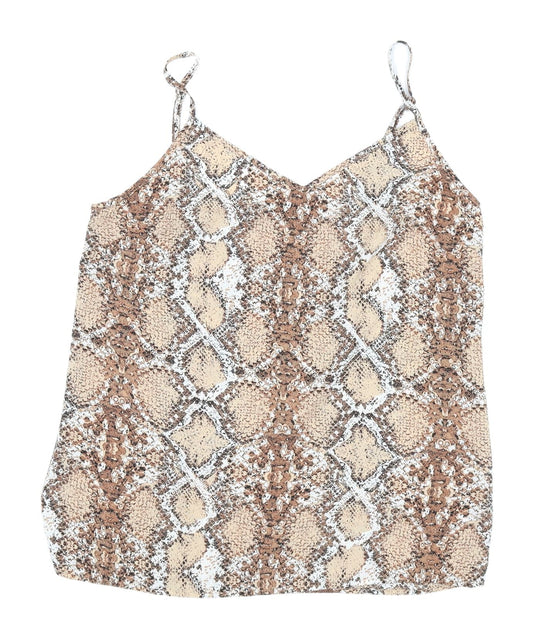 Marks and Spencer Beige Animal Print Camisole Size 8