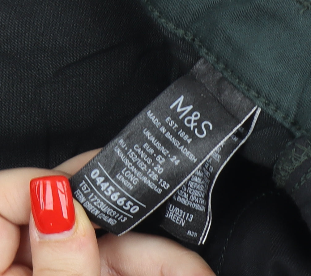 Marks and Spencer Women’s Green Straight Jeans 3XS