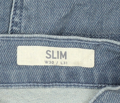 Marks & Spencer Men's Light Blue Slim Jeans