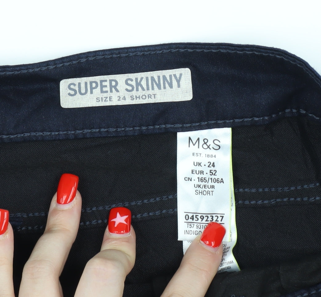 Marks and Spencer Women's Plus Super Skinny Blue Jeans