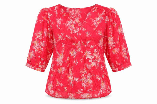 Marks & Spencer Women's Pink Floral Tunic Blouse, Size L, Cotton