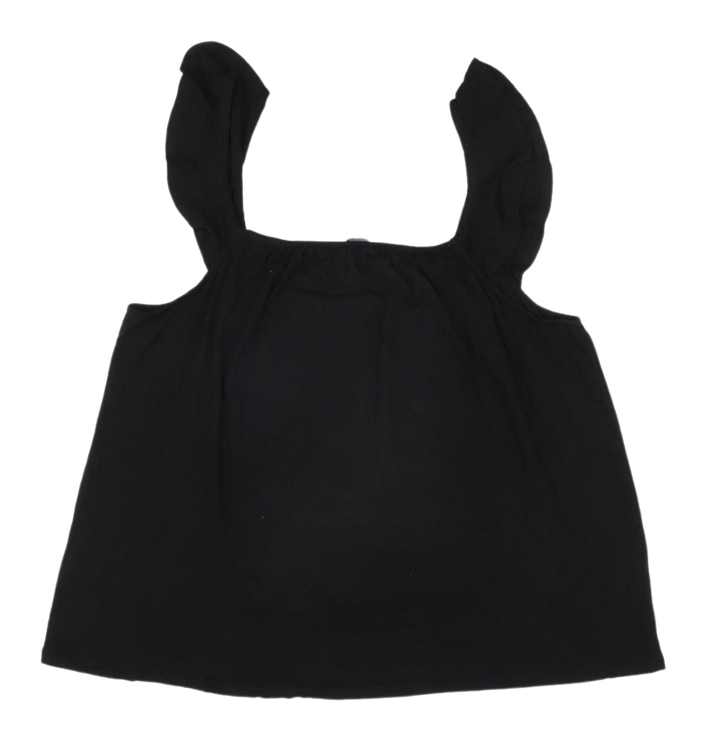 By Very Women's Black Tank Top Size 16 Square Neck Sleeveless