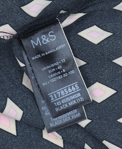 Marks & Spencer Women's Black Blouse Size 12