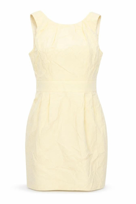 Warehouse Women's Ivory Cotton Sheath Dress Size 10