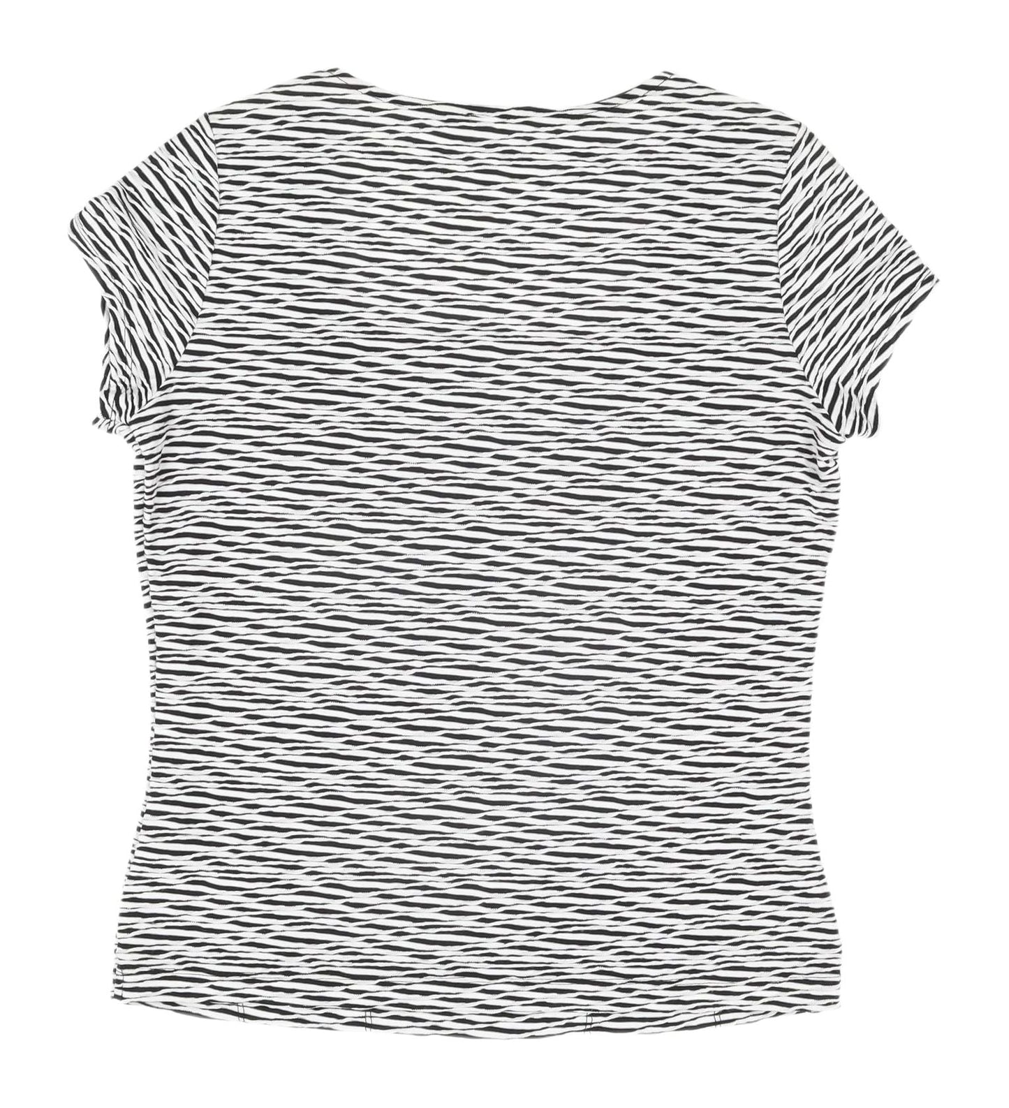 Planet Women's White T-Shirt, Short Sleeve, Size S