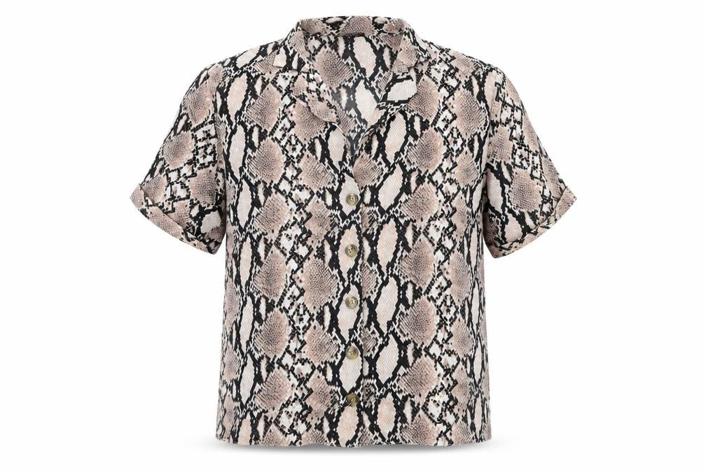 New Look Women's Multicolour Animal Print Blouse Size 14