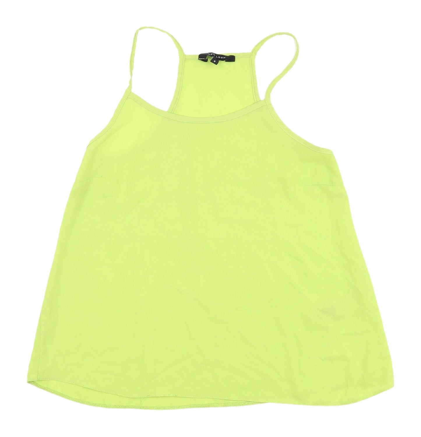 New Look Women's Green Tank Top - Size 8