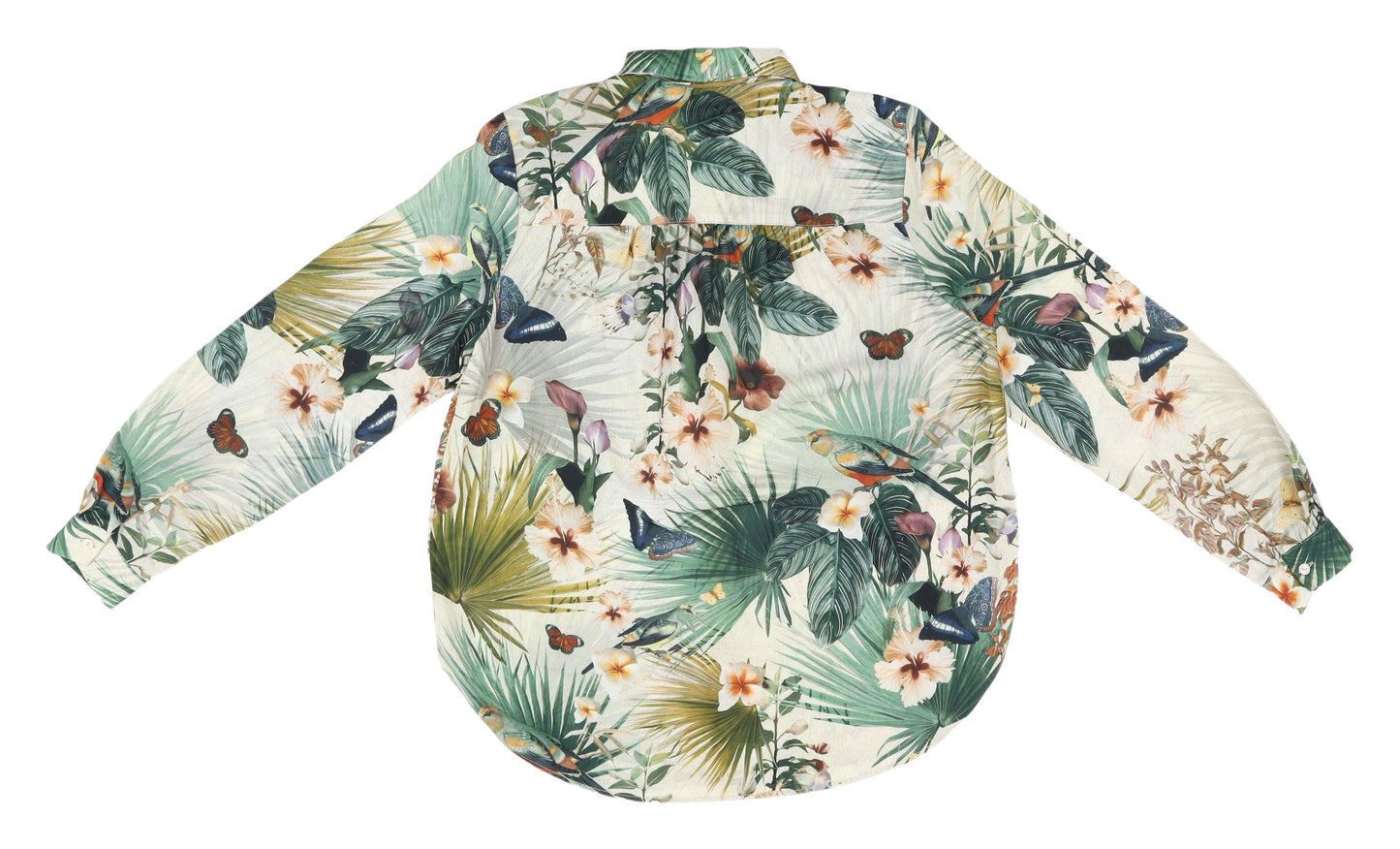 H&M Women's Multicoloured Floral Button-Up Tunic, Size 8