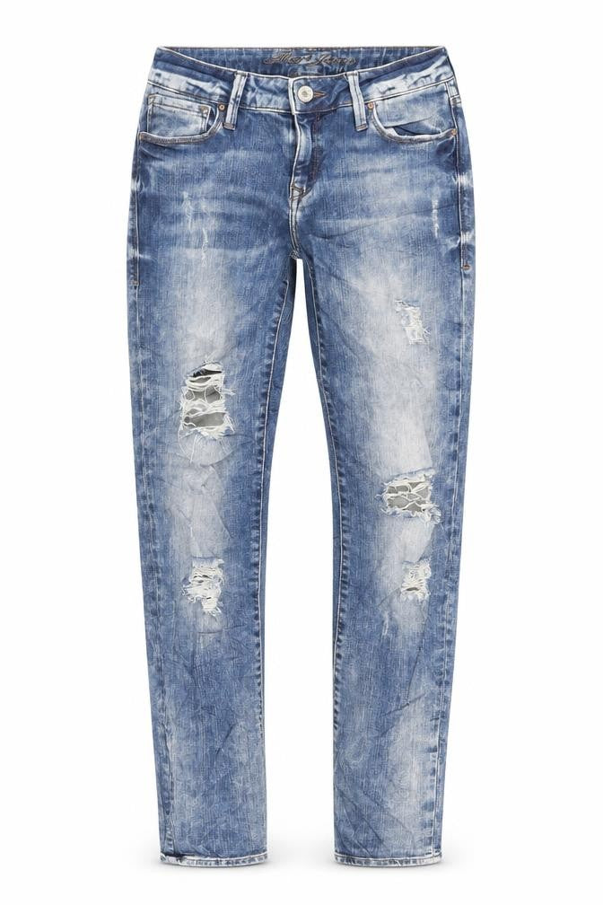 Mavi Women's Blue Skinny Jeans Size 4 Distressed Denim