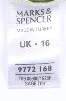 Marks & Spencer Women's Green Blouse, Size 16