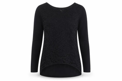 Next Women's Black Cotton Pullover Jumper, Size 8