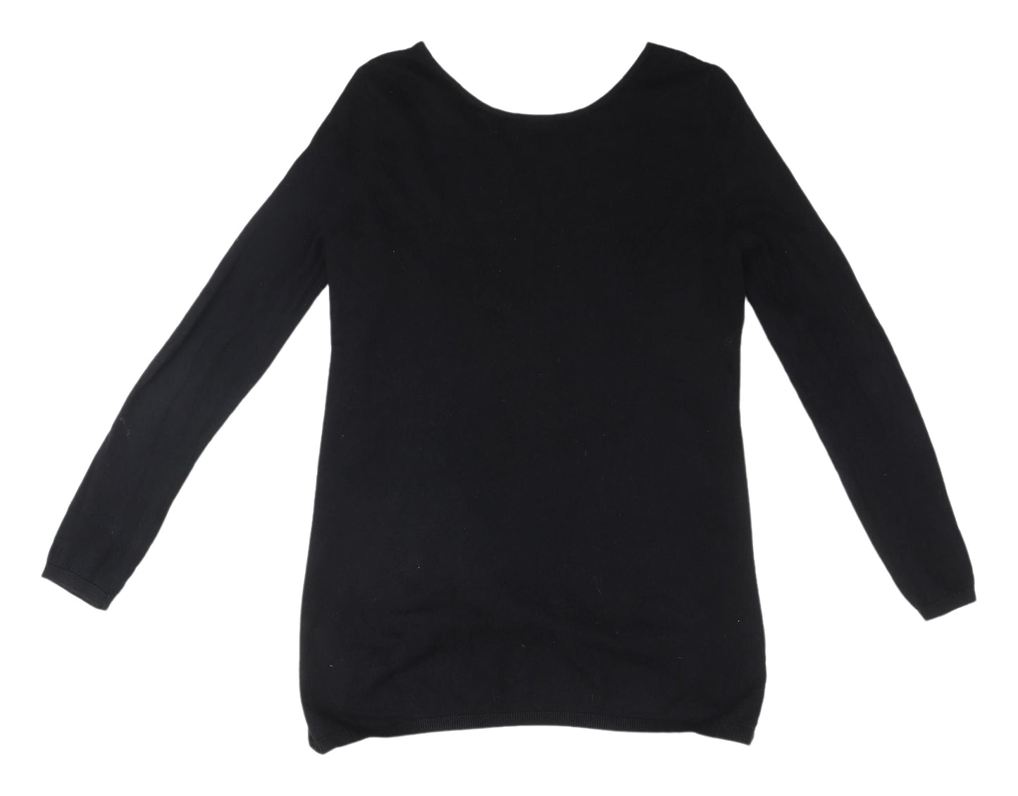 Next Women's Black Cotton Pullover Jumper, Size 8