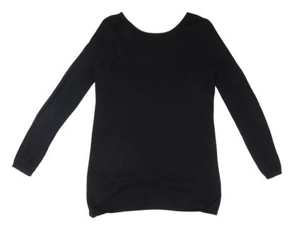 Next Women's Black Cotton Pullover Jumper, Size 8