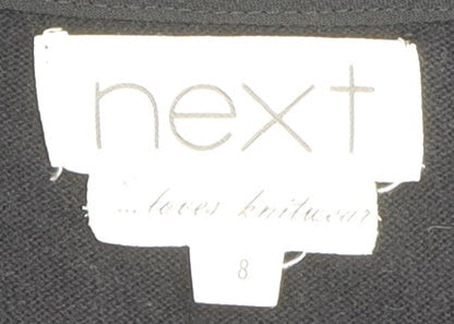 Next Women's Black Cotton Pullover Jumper, Size 8