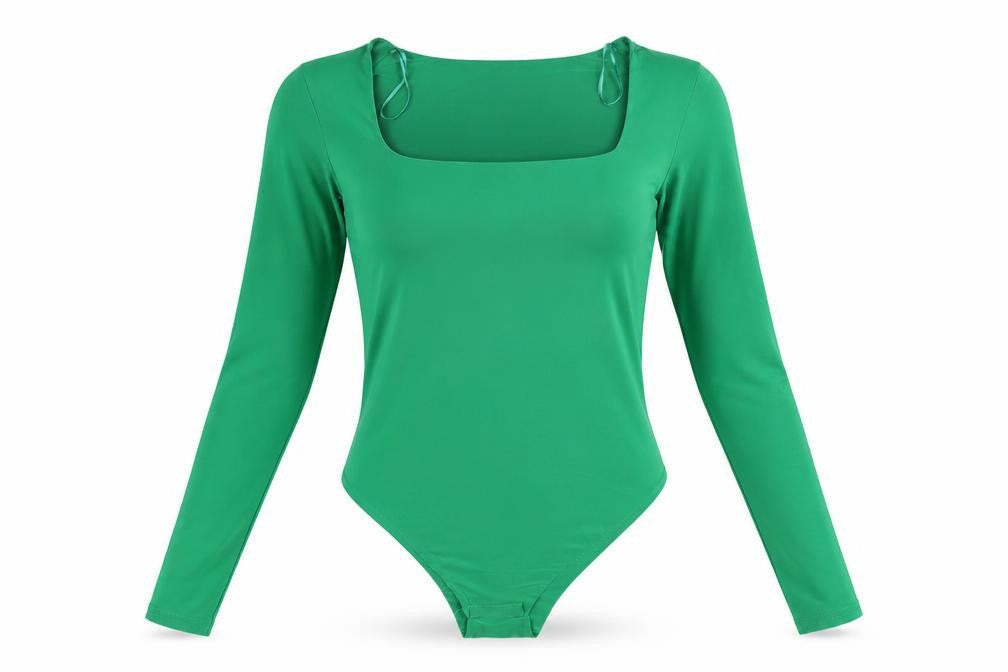 Pink Vanilla Women's Green Square Neck Blouse M