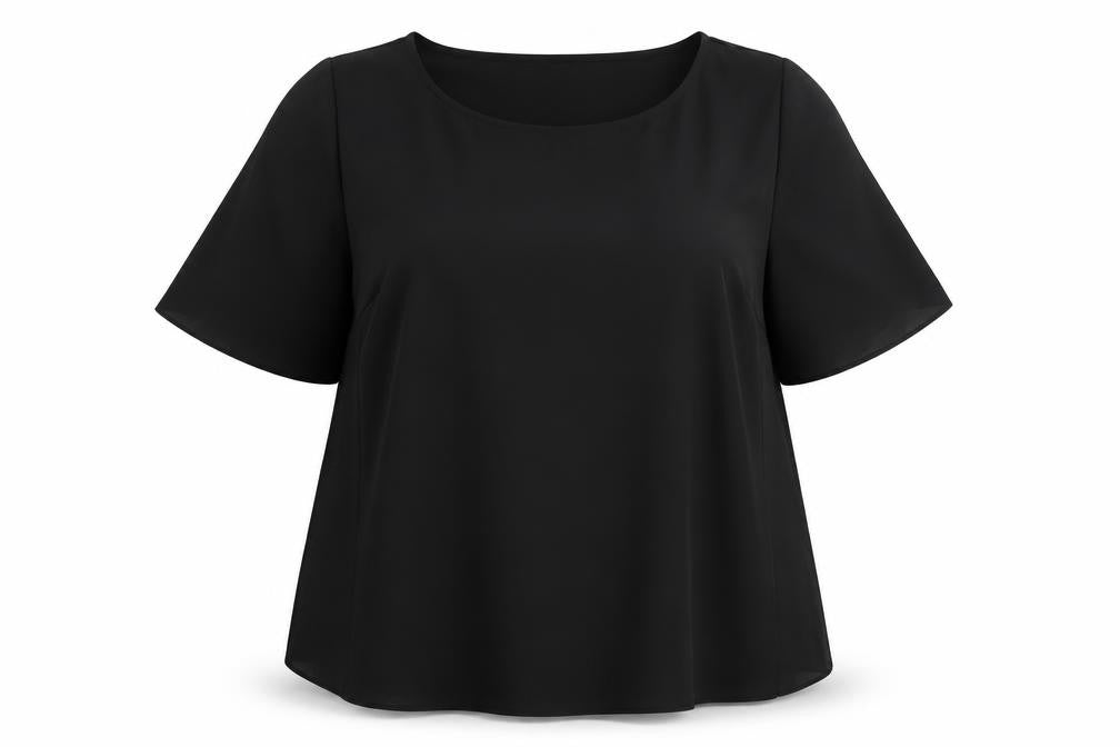 Label Be Women's Black Blouse - Size 14, Casual Essential