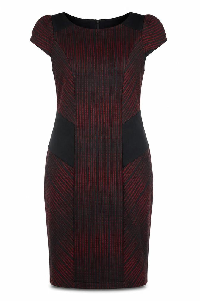 Per Una Women’s Black Striped Pencil Dress Size 14