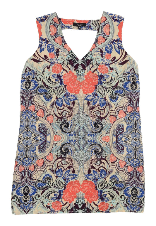 New Look Women's Multicoloured Floral Blouse Size 10