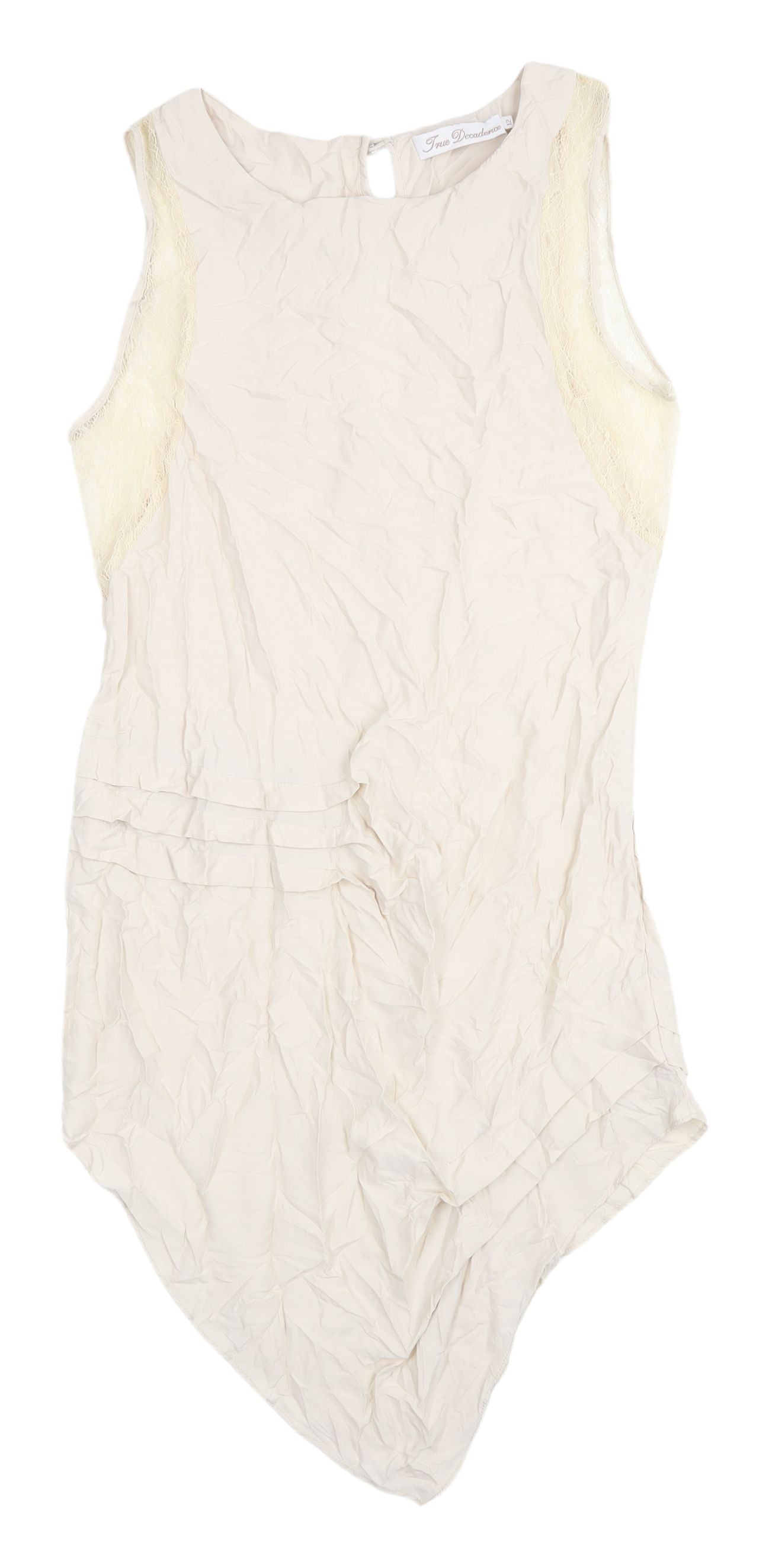True Decadence Ivory Sleeveless Blouse, Size 12