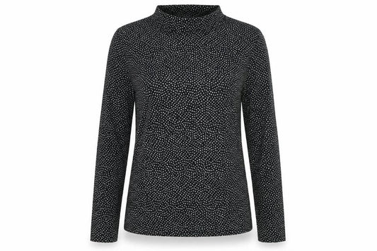 Marks and Spencer Women's Black Polka Dot Long Sleeve T-Shirt