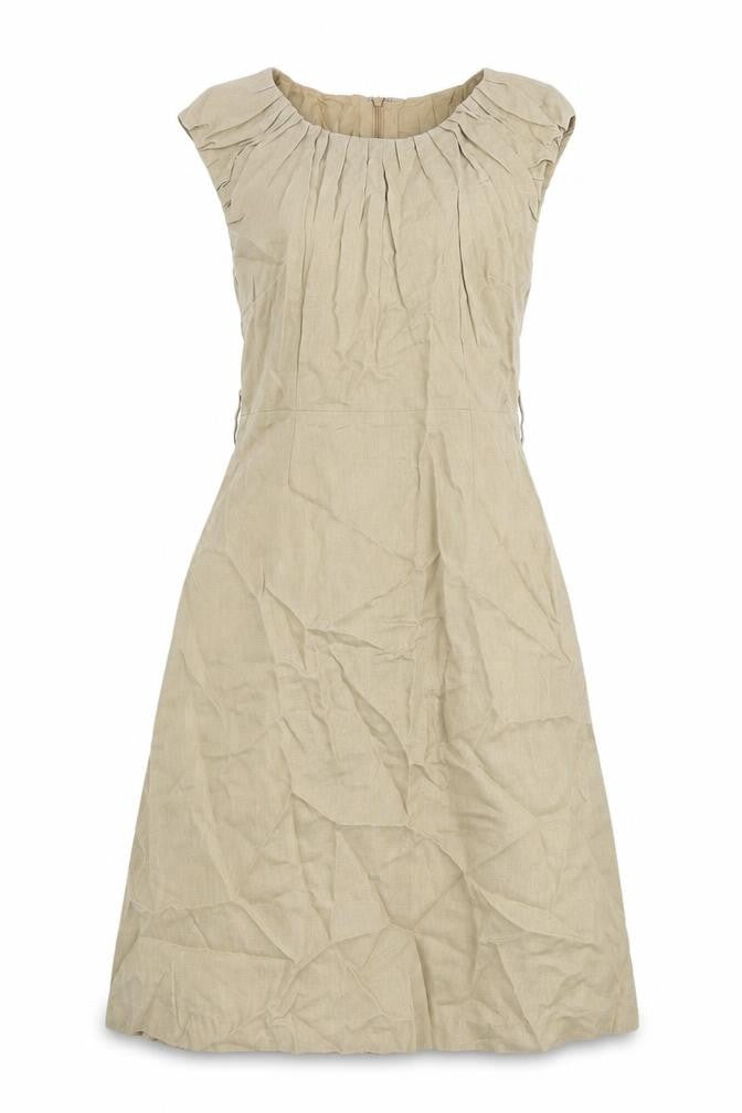 Laura Ashley Women Beige Shift Dress Size 8