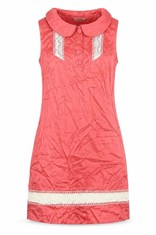 New Look Red Sleeveless Collared Dress UK 16