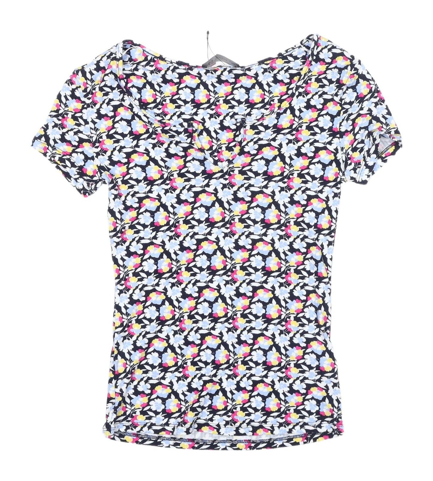 Marks and Spencer Women's Multicolour Size 6 Floral T-Shirt