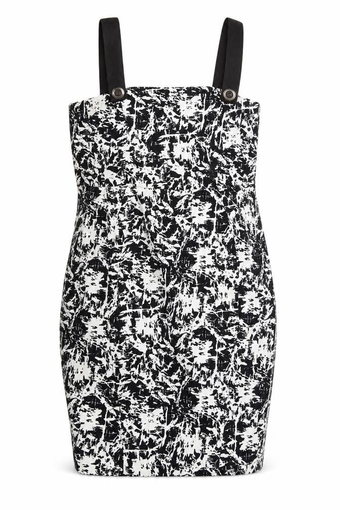 River Island Women's Sleeveless Monochrome Dress Size 18