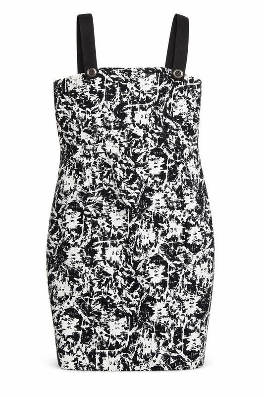 River Island Women's Sleeveless Monochrome Dress Size 18