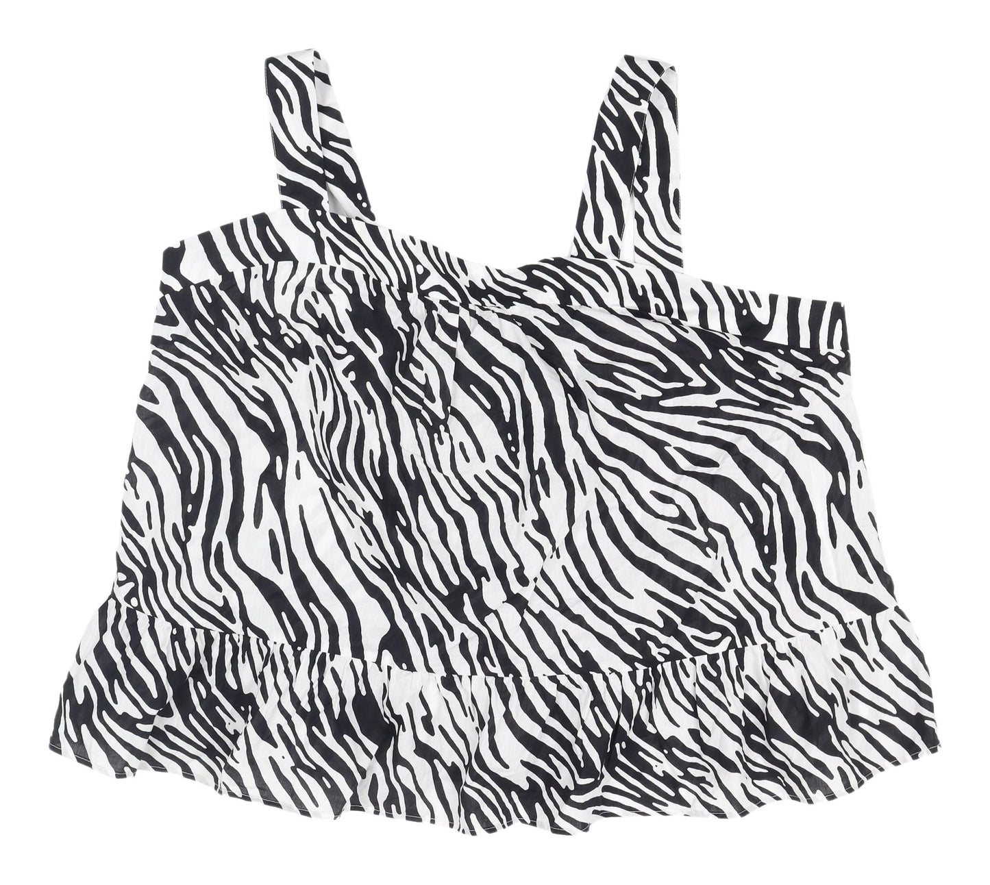Marks and Spencer Women's Zebra Tank Top in Black, Size 24