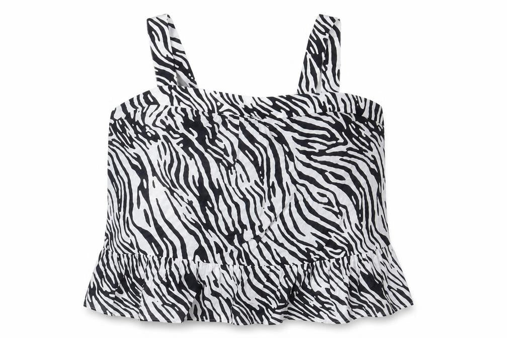 Marks & Spencer Women's Zebra Tank Top in Black, Size 24