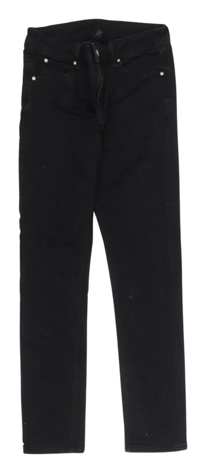 Additional front view of ASOS Men's Black Skinny Jeans, size 29, Regular Fit