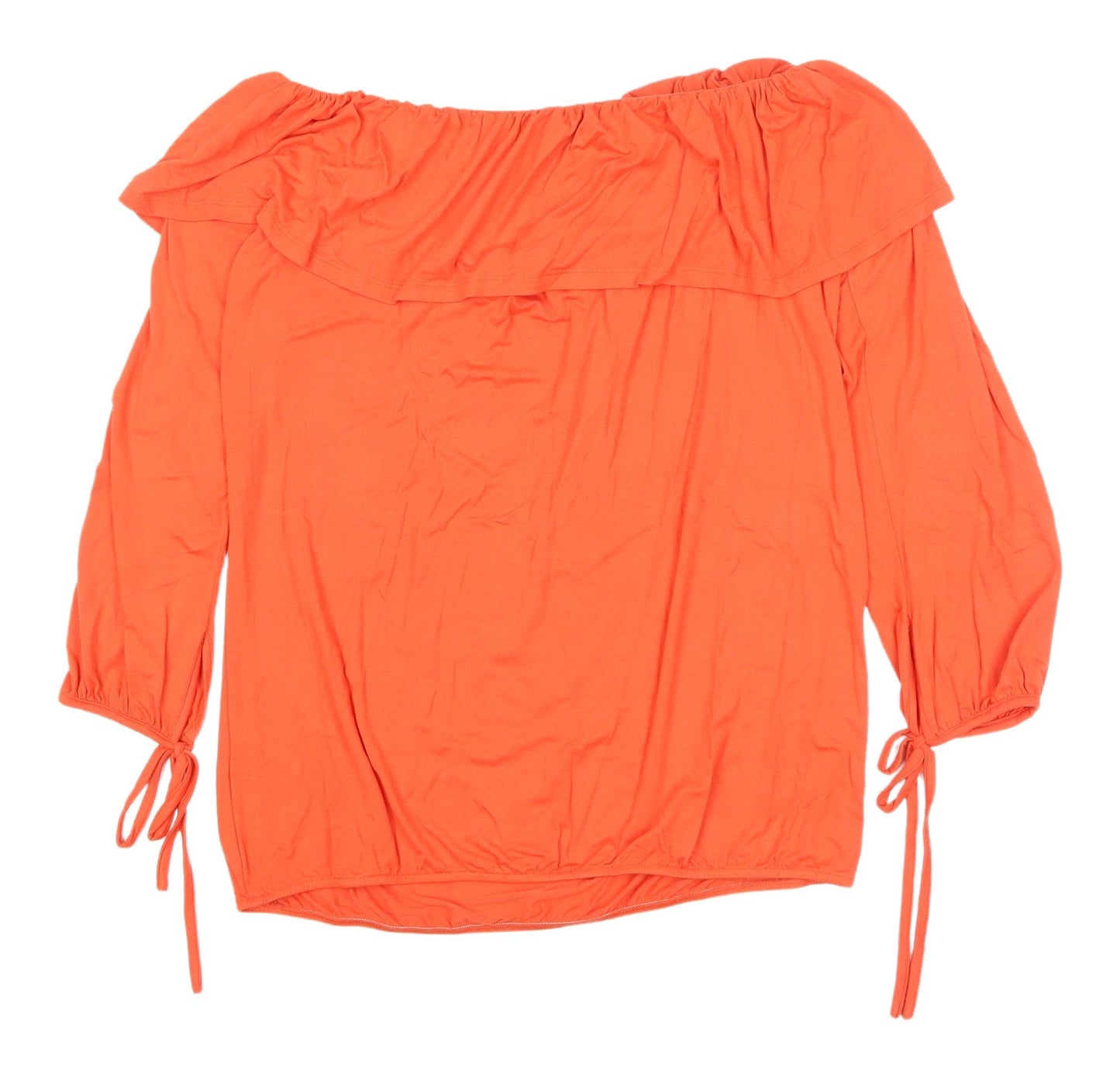 Very Women's Orange Off the Shoulder Blouse, Size 14