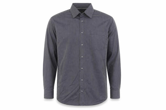 Marks & Spencer Men's Grey Striped Shirt 16