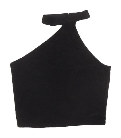 Noisy May Women's Black Cropped Halter Tank M