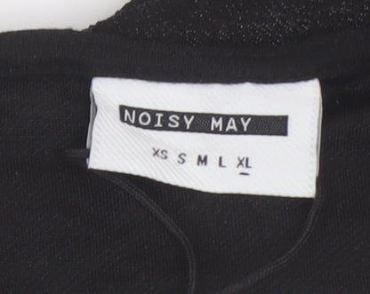 Noisy May Women's Black Cropped Halter Tank M