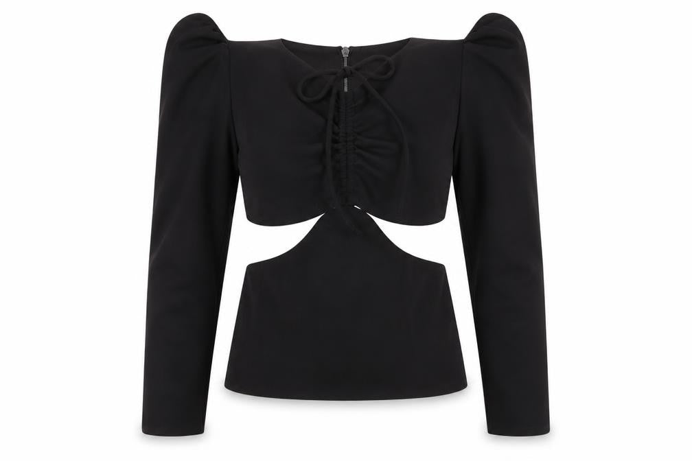 Zara Women's Black Cropped Blouse XS