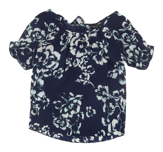 Dorothy Perkins Women's Blue Floral Blouse Size 10