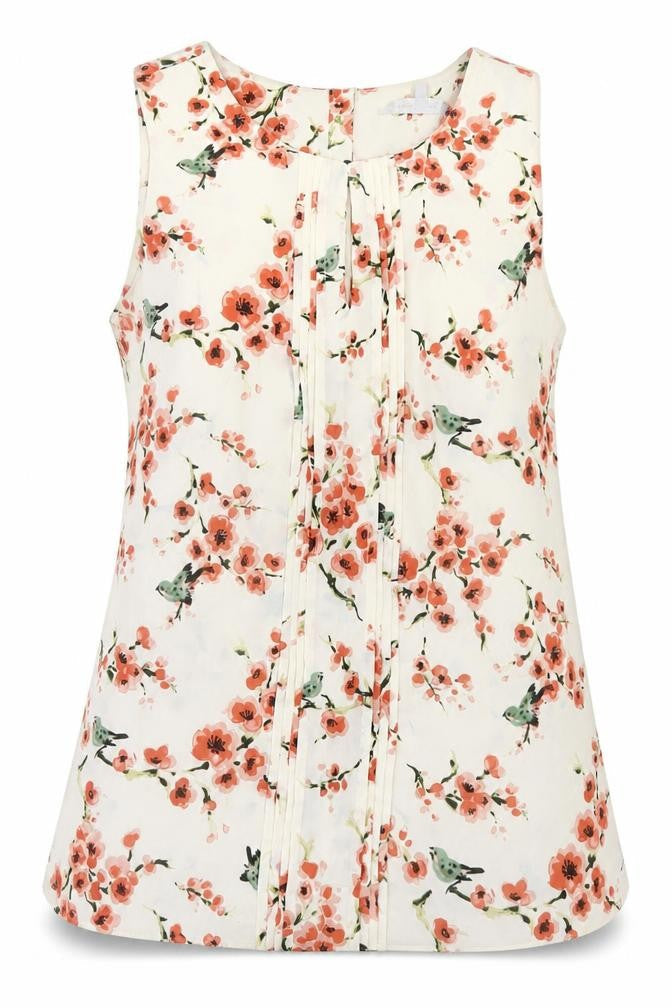 Debenhams Women's Multicoloured Floral Sleeveless Blouse
